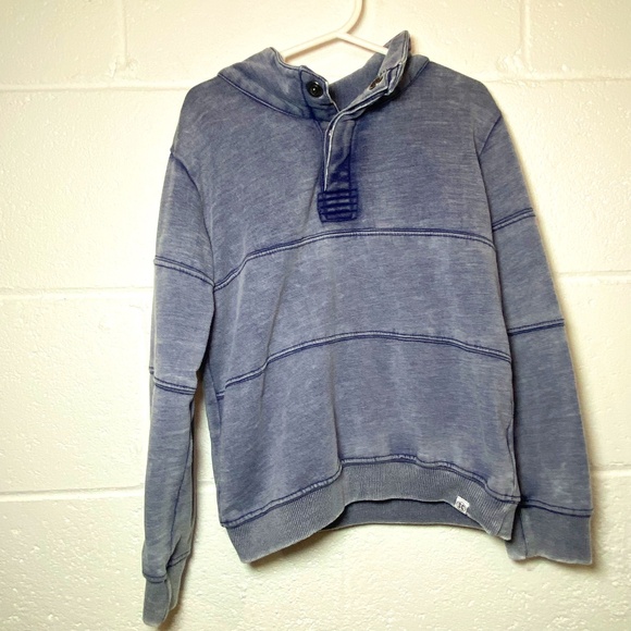 SVRN Code Navy Distressed Washed 1/4 Snap Pullover - Picture 1 of 10